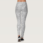 Silver Sparkle Glitter Elegant Leggings (Achterkant)