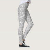 Silver Sparkle Glitter Elegant Leggings (Rechts)