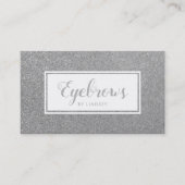 Silver Sparkle Glitter Eyebrows maken artiest Visitekaartje (Voorkant)