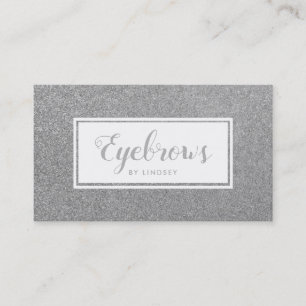 Silver Sparkle Glitter Eyebrows maken artiest Visitekaartje