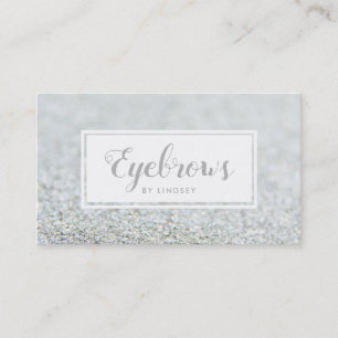 Silver Sparkle Glitter Eyebrows maken artiest Visitekaartje