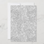 Silver Sparkle Glitter Glam Vrijgezellenfeest Kaart (Achterkant)