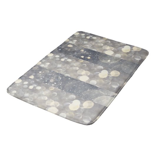 Silver Sparkle Glitter Glamor Glam Modern Trendy Badmat (Gekanteld)