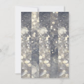 Silver Sparkle Glitter Glamour Glam Modern Party Kaart (Achterkant)