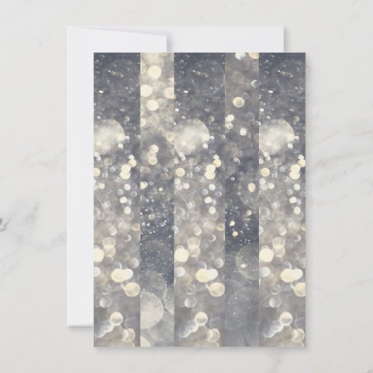 Silver Sparkle Glitter Glamour Glam Modern Party Kaart (Achterkant)