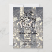 Silver Sparkle Glitter Glamour Glam Modern Party Kaart (Voorkant)