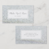 Silver Sparkle Glitter Hair make up Artist Visitekaartje (Voorkant / Achterkant)