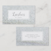 Silver Sparkle Glitter Lashes vormen kunstenaar Visitekaartje (Voorkant / Achterkant)