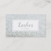 Silver Sparkle Glitter Lashes vormen kunstenaar Visitekaartje (Voorkant)