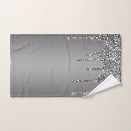 Silver Sparkle Glitter maakt geluid Bad Handdoek (Handdoek)