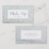Silver Sparkle Glitter make up Artist Visitekaartje (Voorkant / Achterkant)