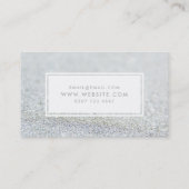 Silver Sparkle Glitter make up Artist Visitekaartje (Achterkant)