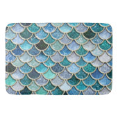 Silver Sparkle Glitter Mermaid Scales Badmat (Voorkant)