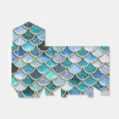 Silver Sparkle Glitter Mermaid Scales Bedankdoosjes (Uitgevouwen)