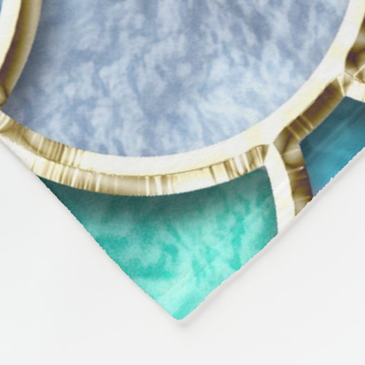 Silver Sparkle Glitter Mermaid Scales Fleece Deken (Hoek)