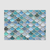 Silver Sparkle Glitter Mermaid Scales Tissuepapier (Voorkant)