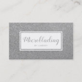 Silver Sparkle Glitter Microblading Therapit Visitekaartje (Voorkant)