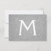 Silver Sparkle Glitter Quinceanera De datum opslaa Save The Date (Voorkant)