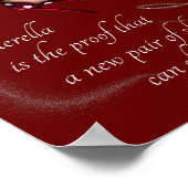 Silver Sparkle Glitter Red Polka Dot Shoes Poster (Hoek)