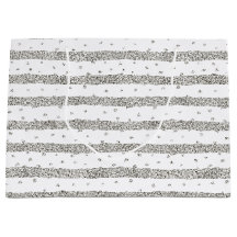 Silver Sparkle Glitter Stripes Stippen