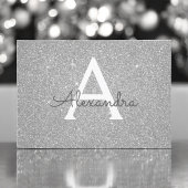 Silver Sparkle Glitter Sweet 16 Save the Date