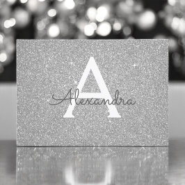 Silver Sparkle Glitter Sweet 16 Save the Date