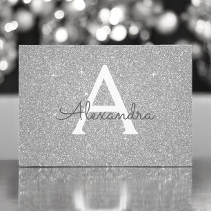 Silver Sparkle Glitter Sweet 16 Save the Date