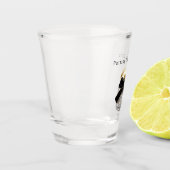 Silver Sparkle Glitzy Glitter Shot Glas (Links)