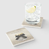 Silver Sparkle Glitzy Glitter Stenen Onderzetter (Zijkant)