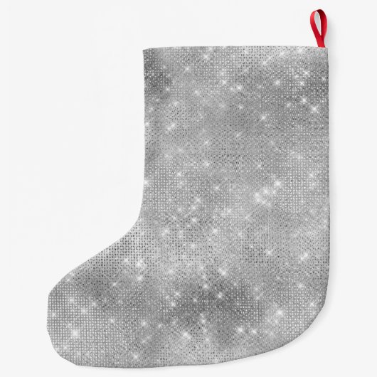 Silver Sparkle Grote Kerstsok (Achterkant)