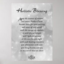 Silver Sparkle Holistic Blessing Poster