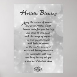 Silver Sparkle Holistic Blessing Poster