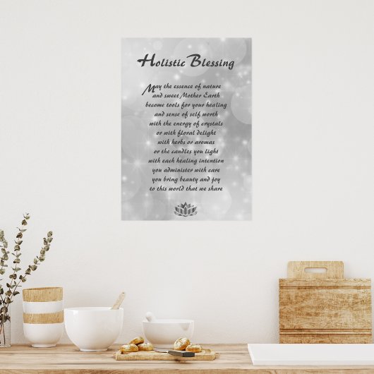 Silver Sparkle Holistic Blessing Poster (Keuken)