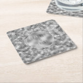 Silver Sparkle Kartonnen Onderzetters (Schuin)