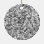 Silver Sparkle Keramisch Ornament (Achterkant)