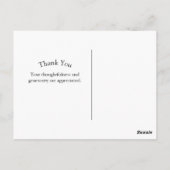 Silver Sparkle Kerstmis Bauble Grafisch Dank u Briefkaart (Achterkant)