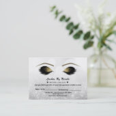 Silver Sparkle Lashes Refer Friend Aftercare Aanbevelingskaartje (Staand voorkant)