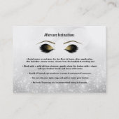Silver Sparkle Lashes Refer Friend Aftercare Aanbevelingskaartje (Achterkant)