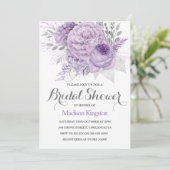 Silver Sparkle Lavender Vrijgezellenfeest Invite Kaart (Staand voorkant)
