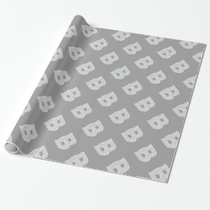 Silver Sparkle Letter B Cadeaupapier