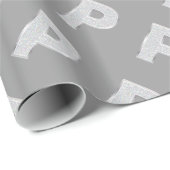 Silver Sparkle Letter P Cadeaupapier (Rol Hoek)