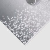 Silver Sparkle Lights Monogram Letter Initiaal Tissuepapier (Detail)