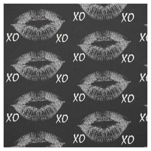 Silver Sparkle Lips XOXO Stof (Swatch)