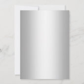 Silver Sparkle Masquerade Quinceanera Invite Kaart (Achterkant)