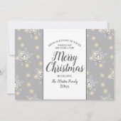 Silver Sparkle Merry-Wenskaart voor kerstmis Kaart (Voorkant)