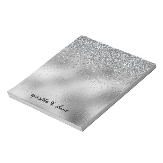Silver Sparkle Notitieblok (Linkerzijde)