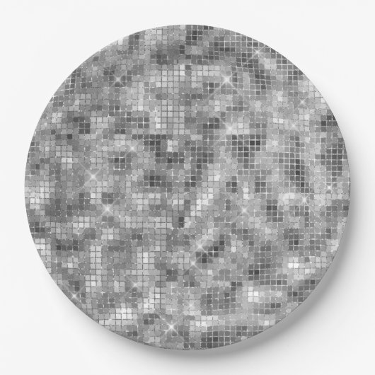Silver Sparkle Papieren Bordje (Voorkant)