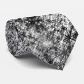 Silver Sparkle Pattern Stropdas (Opgerold)