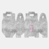 Silver Sparkle Pink Glam Unicorn Verjaardag Bedankdoosjes (Ongevouwen)