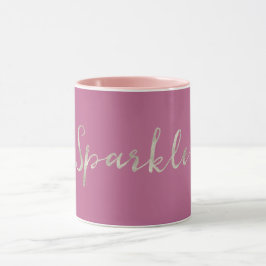 Silver Sparkle Pink Mok
